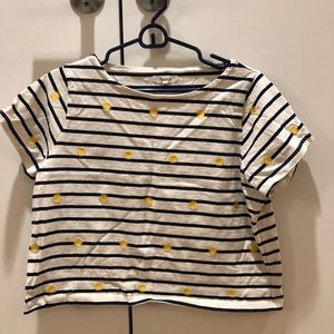 Madewell Cropped Boxy Sun Embroidered Tee